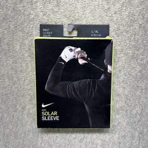 Nike Golf Solar Sleeve Arm Sleeves Black L/XL UV Protection NWT